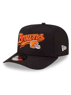 Born x Raised x Cleveland Browns Script Black 9FIFTY A-Frame Snapback Hat