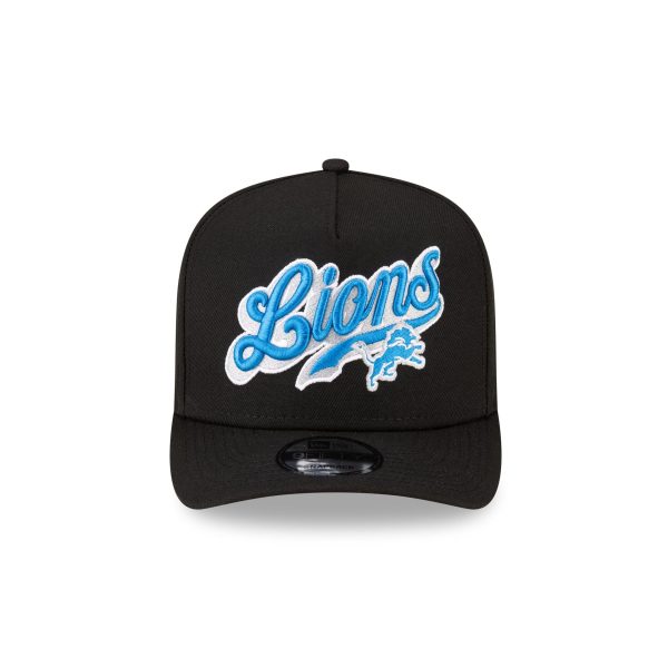 Born x Raised x Detroit Lions Script Black 9FIFTY A-Frame Snapback Hat