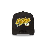 Born x Raised x Green Bay Packers Script Black 9FIFTY A-Frame Snapback Hat