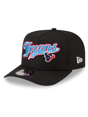 Born x Raised x Houston Texans Script Black 9FIFTY A-Frame Snapback Hat