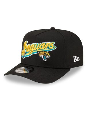 Born x Raised x Jacksonville Jaguars Script Black 9FIFTY A-Frame Snapback Hat