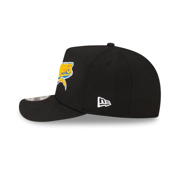 Born x Raised x Los Angeles Chargers Script Black 9FIFTY A-Frame Snapback Hat