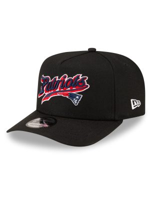 Born x Raised x New England Patriots Script Black 9FIFTY A-Frame Snapback Hat