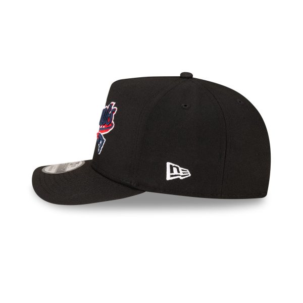 Born x Raised x New England Patriots Script Black 9FIFTY A-Frame Snapback Hat