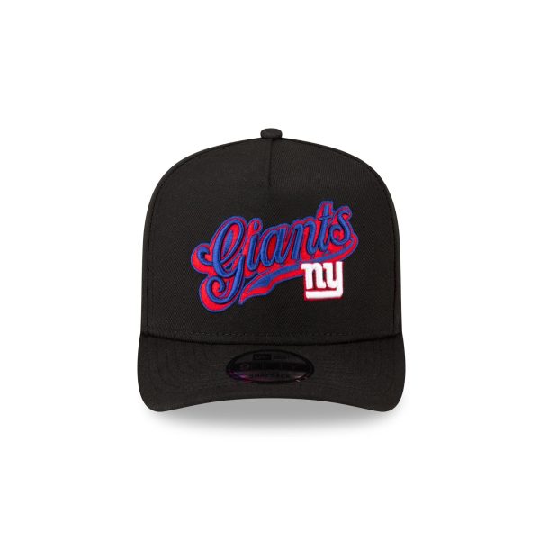 Born x Raised x New York Giants Script Black 9FIFTY A-Frame Snapback Hat