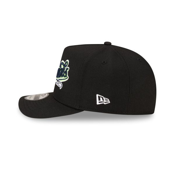 Born x Raised x Seattle Seahawks Script Black 9FIFTY A-Frame Snapback Hat