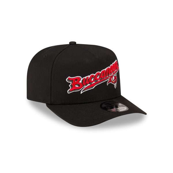 Born x Raised x Tampa Bay Buccaneers Script Black 9FIFTY A-Frame Snapback Hat