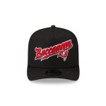 Born x Raised x Tampa Bay Buccaneers Script Black 9FIFTY A-Frame Snapback Hat