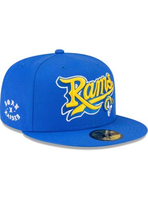 Born x Raised x Los Angeles Rams Script 59FIFTY Fitted Hat