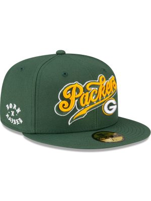Born x Raised x Green Bay Packers Script 59FIFTY Fitted Hat