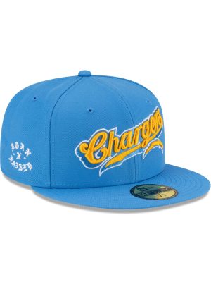 Born x Raised x Los Angeles Chargers Script 59FIFTY Fitted Hat