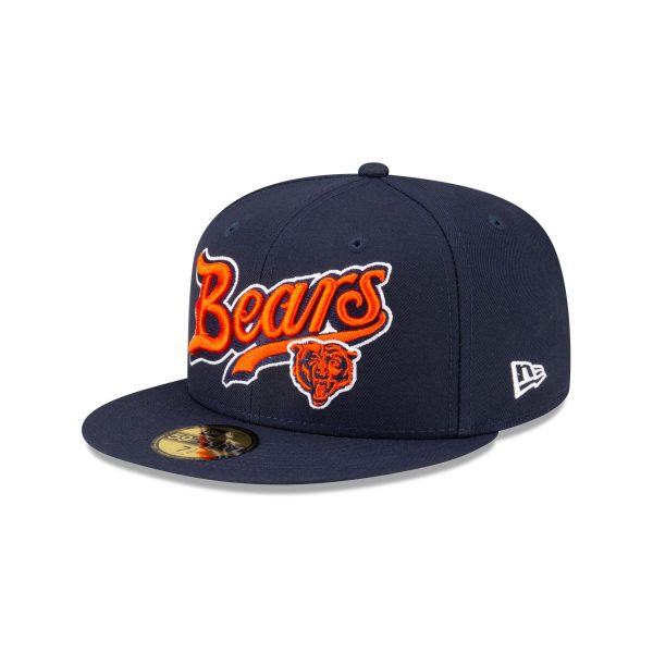Born x Raised x Chicago Bears Script 59FIFTY Fitted Hat
