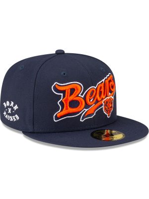 Born x Raised x Chicago Bears Script 59FIFTY Fitted Hat