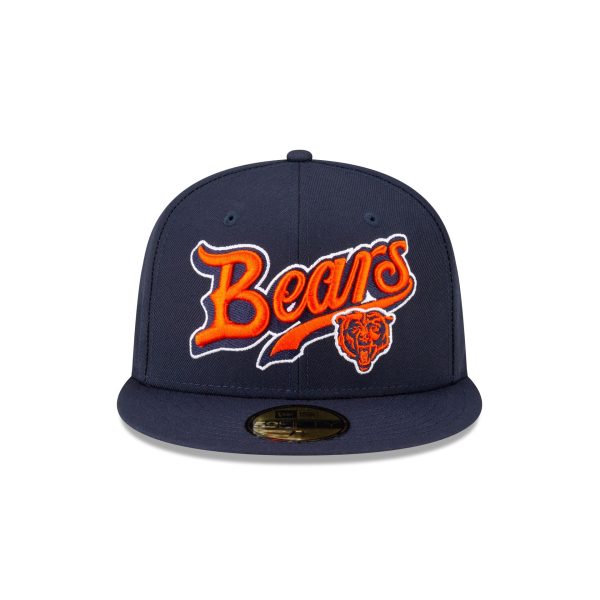 Born x Raised x Chicago Bears Script 59FIFTY Fitted Hat