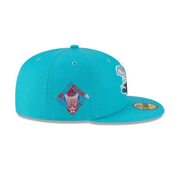 Charlotte Hornets 1988-2002 Hardwood Classics Teal 59FIFTY Fitted Hat