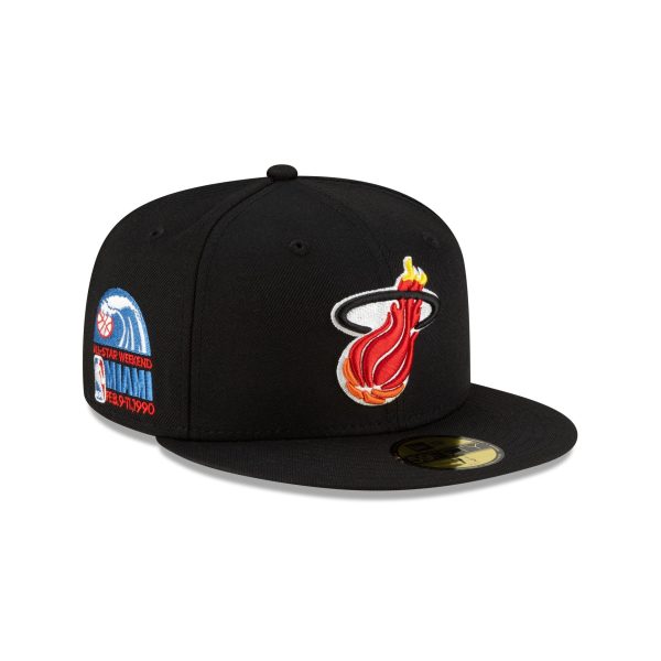Miami Heat 1988-1998 Hardwood Classics Black 59FIFTY Fitted Hat