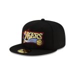 Philadelphia 76ers 1963-1976 Hardwood Classics Poly Black 59FIFTY Fitted Hat