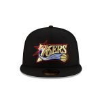Philadelphia 76ers 1963-1976 Hardwood Classics Poly Black 59FIFTY Fitted Hat