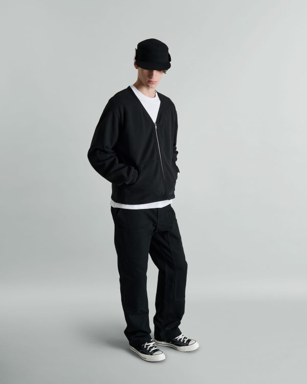 Albright Black Zip Cardigan