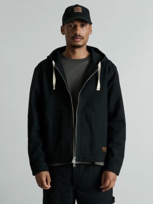 Forge Black Hooded Work Jacket