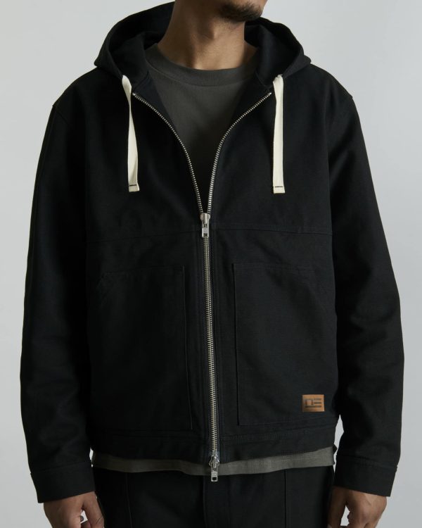 Forge Black Hooded Work Jacket
