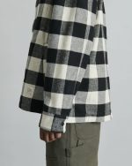 Lumber Plaid College White Shirt Jacket