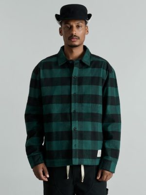 Lumber Plaid Kelly Green Shirt Jacket